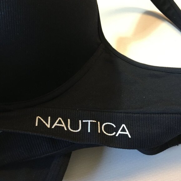 Nautica Intimates Tshirt Bra Size 42D Black Padded Underwire Adjustable - Picture 3 of 5